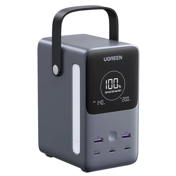 Павербанк (Зовнішній акумулятор) Ugreen 300W | 48000mAh Power Bank PB770 з led світильником